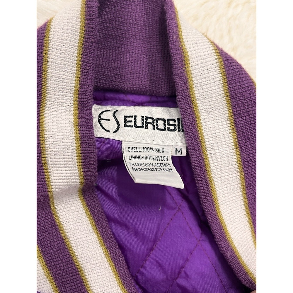 VINTAGE Los Angeles Lakers  Womens Medium Eurosilk Varsity Style - Picture 8 of 9